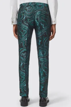 Occasion·Party Suits|Twisted Tailor Adichie Slim Fit Green Jacquard Suit