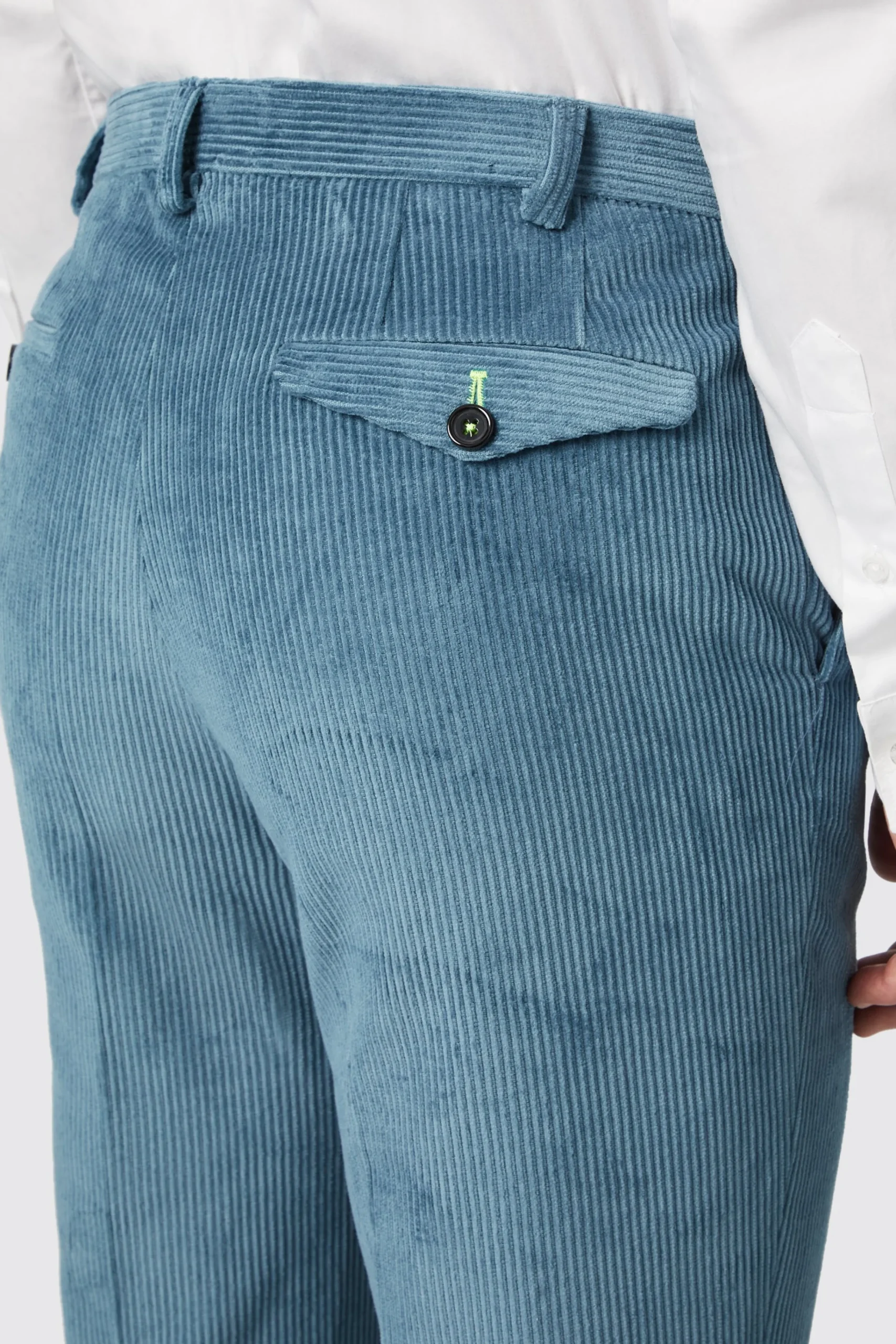 Trousers·Casual Trousers|Twisted Tailor Aston Slim Fit Blue Corduroy Trousers