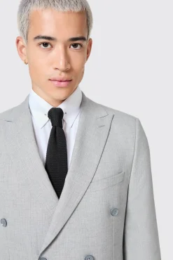 Style·Double Breasted Suits|Occasion·Groomsmen Suits|Twisted Tailor Atkinson Slim Fit Grey Double Breasted Suit