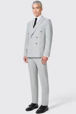 Trousers·Casual Trousers|Trousers·Work Trousers|Twisted Tailor Atkinson Slim Fit Grey Trousers