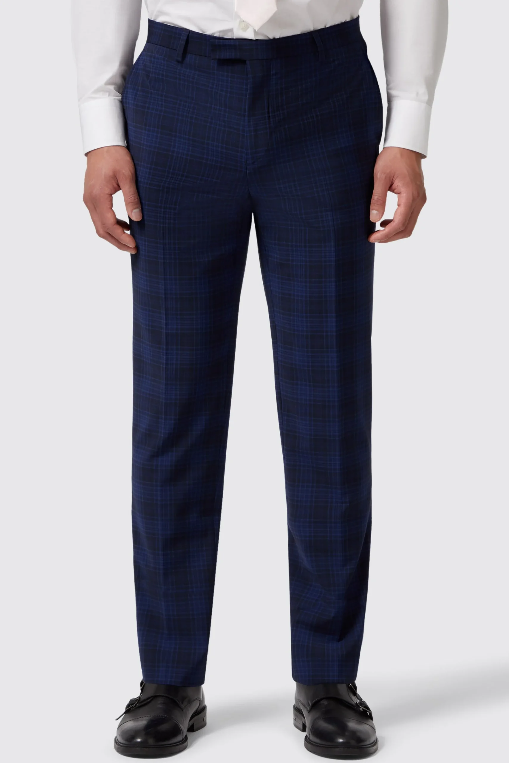 Style·Check Suits|Occasion·Autumn Suits|Twisted Tailor Barlow Slim Fit Navy Wool Check Suit