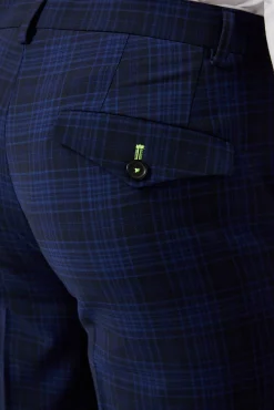 Style·Check Suits|Occasion·Autumn Suits|Twisted Tailor Barlow Slim Fit Navy Wool Check Suit