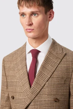 Jackets·Work Jackets|Jackets·Casual Jackets|Twisted Tailor Blackwood Slim Fit Brown Check Double Breasted Jacket