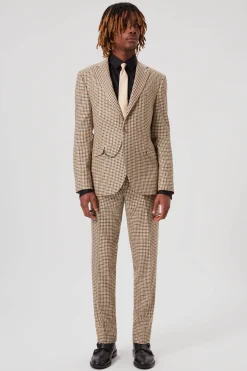 Style·Check Suits|Style·2 Piece Suits|Twisted Tailor Blythe Slim Fit Beige Check Suit