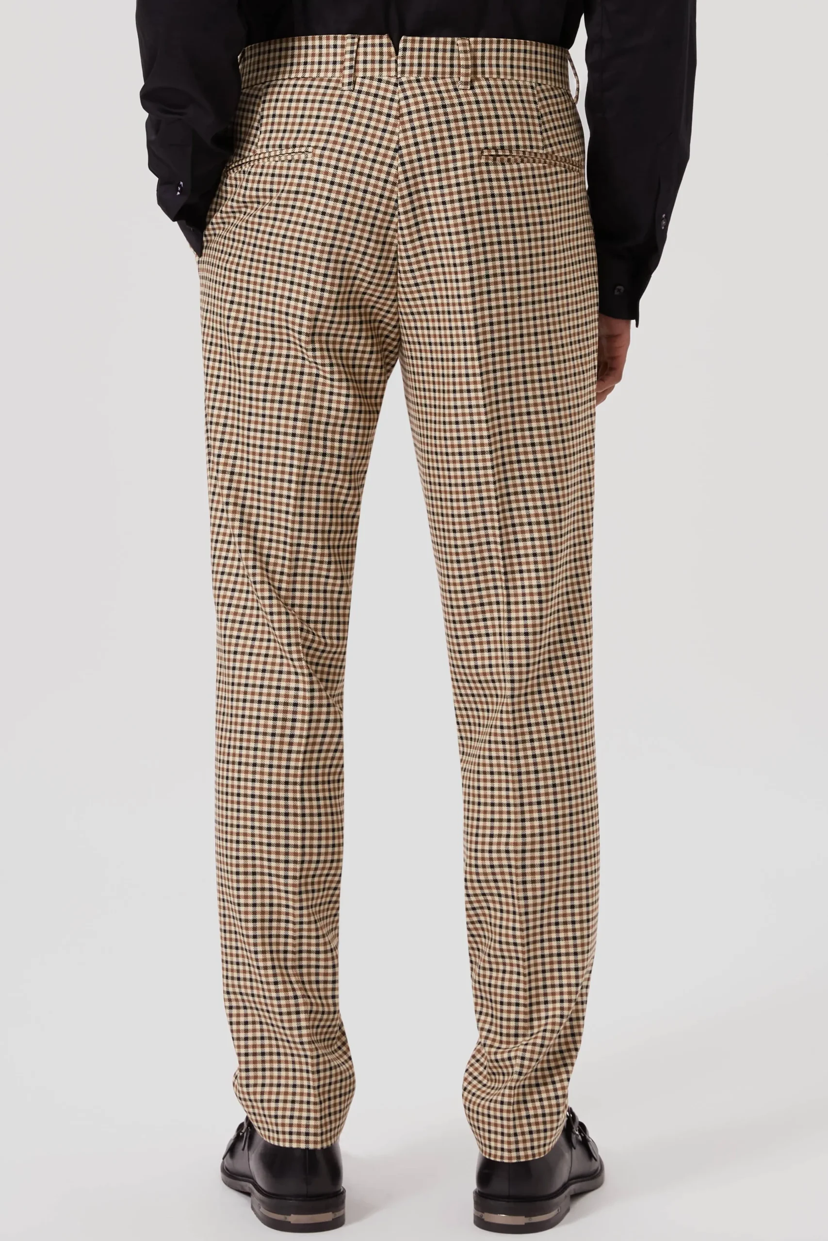 Style·Check Suits|Style·2 Piece Suits|Twisted Tailor Blythe Slim Fit Beige Check Suit