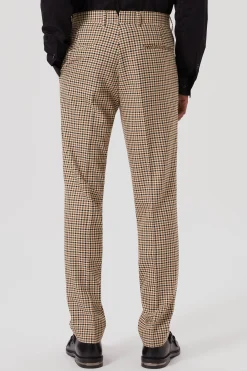 Trousers·Party Trousers|Trousers·Work Trousers|Twisted Tailor Blythe Slim Fit Beige Check Trousers