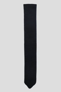 Suit Accessories·Ties|Twisted Tailor Bowie Black Knitted Tie