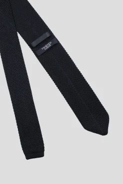 Suit Accessories·Ties|Twisted Tailor Bowie Black Knitted Tie