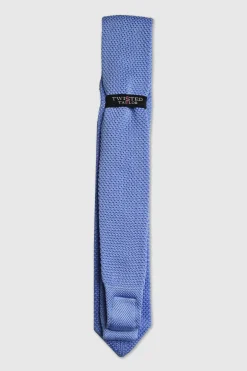 Suit Accessories·Ties|Twisted Tailor Bowie Blue Knitted Tie