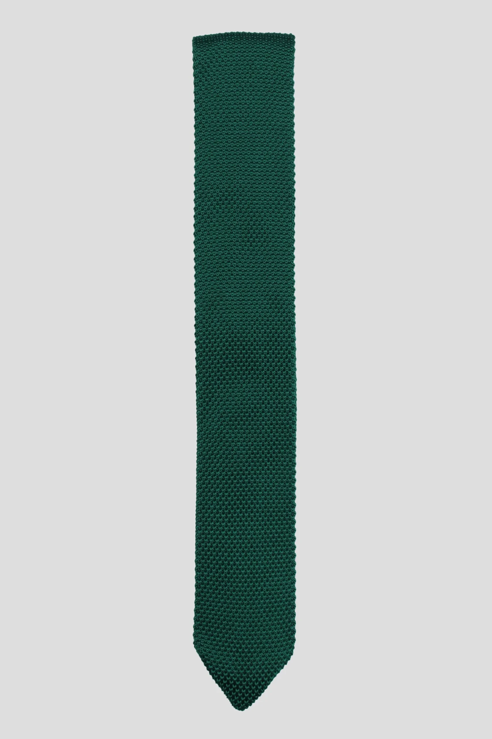 Suit Accessories·Ties|Twisted Tailor Bowie Bottle Green Knitted Tie