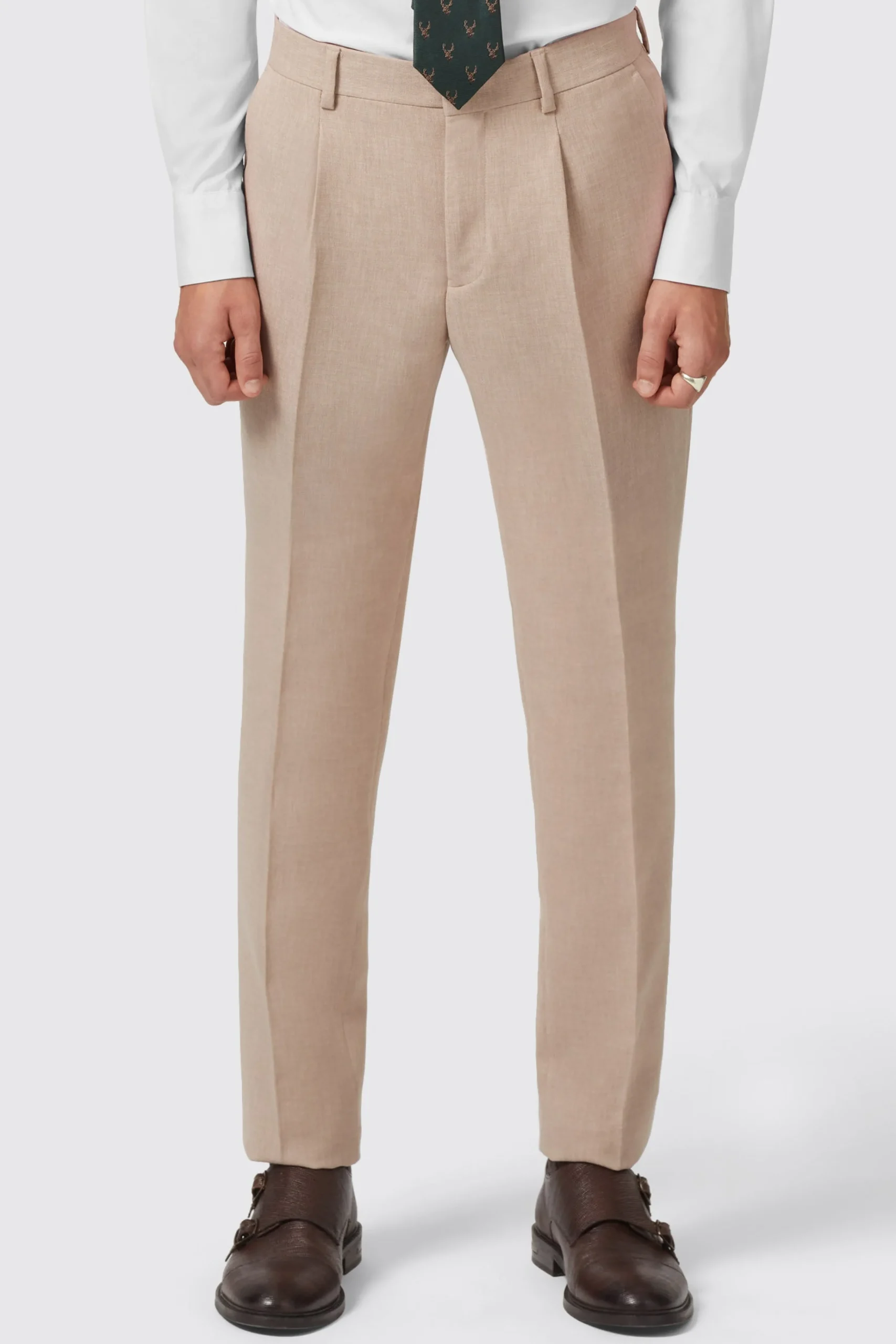 Style·Double Breasted Suits|Occasion·Back To It|Twisted Tailor Bresnan Slim Fit Neutral Double Breasted Suit