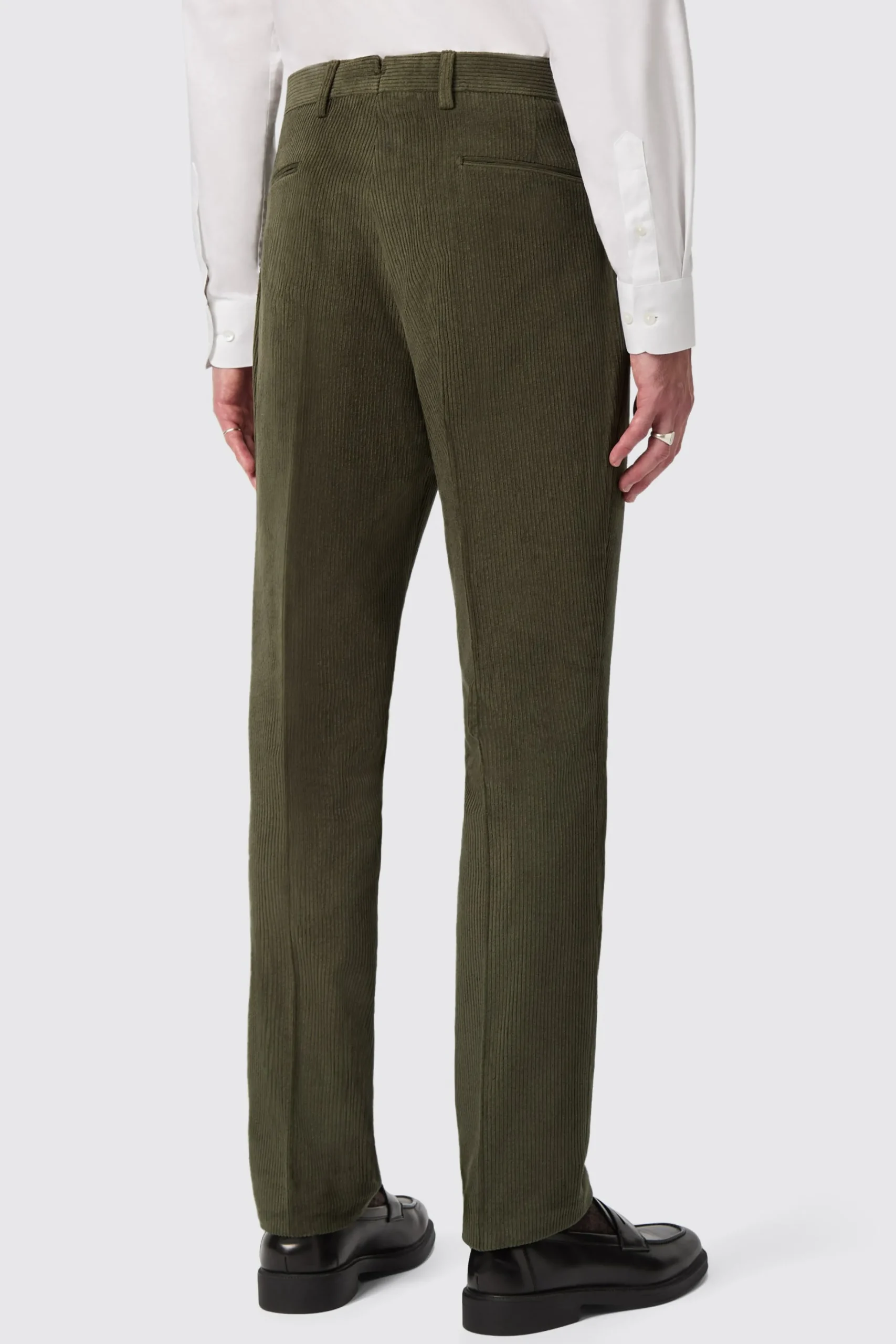 Trousers·Casual Trousers|Trousers·Party Trousers|Twisted Tailor Brisbane Slim Fit Green Corduroy Trousers