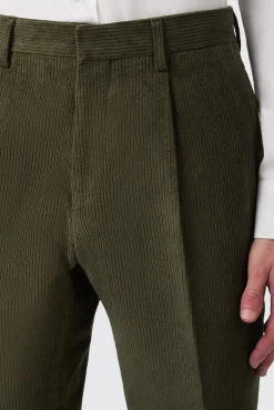 Trousers·Casual Trousers|Trousers·Party Trousers|Twisted Tailor Brisbane Slim Fit Green Corduroy Trousers