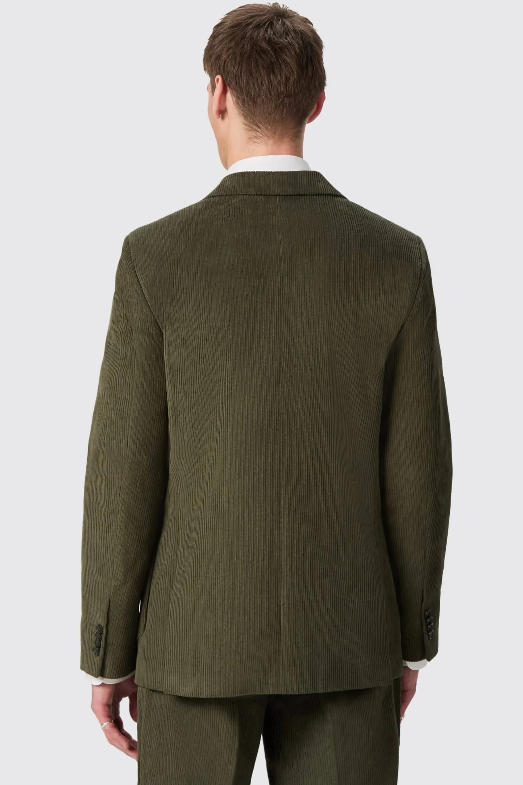 Style·Plain Suits|Style·Cord Suits|Twisted Tailor Brisbane Slim Fit Green Corduroy Double Breasted Suit