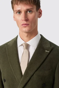 Style·Plain Suits|Style·Cord Suits|Twisted Tailor Brisbane Slim Fit Green Corduroy Double Breasted Suit