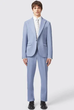 Trousers·Casual Trousers|Trousers·Party Trousers|Twisted Tailor Buscot Slim Fit Blue Trousers