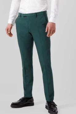 Trousers·Work Trousers|Twisted Tailor Buscot Slim Fit Forest Green Trousers