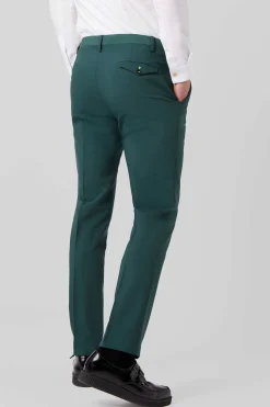 Trousers·Work Trousers|Twisted Tailor Buscot Slim Fit Forest Green Trousers