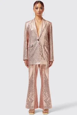 Woman|Twisted Tailor Caladium Slim Fit Pink Sequin Suit
