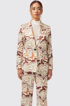 Woman|Twisted Tailor Calthia Slim Fit Neutral Jacket