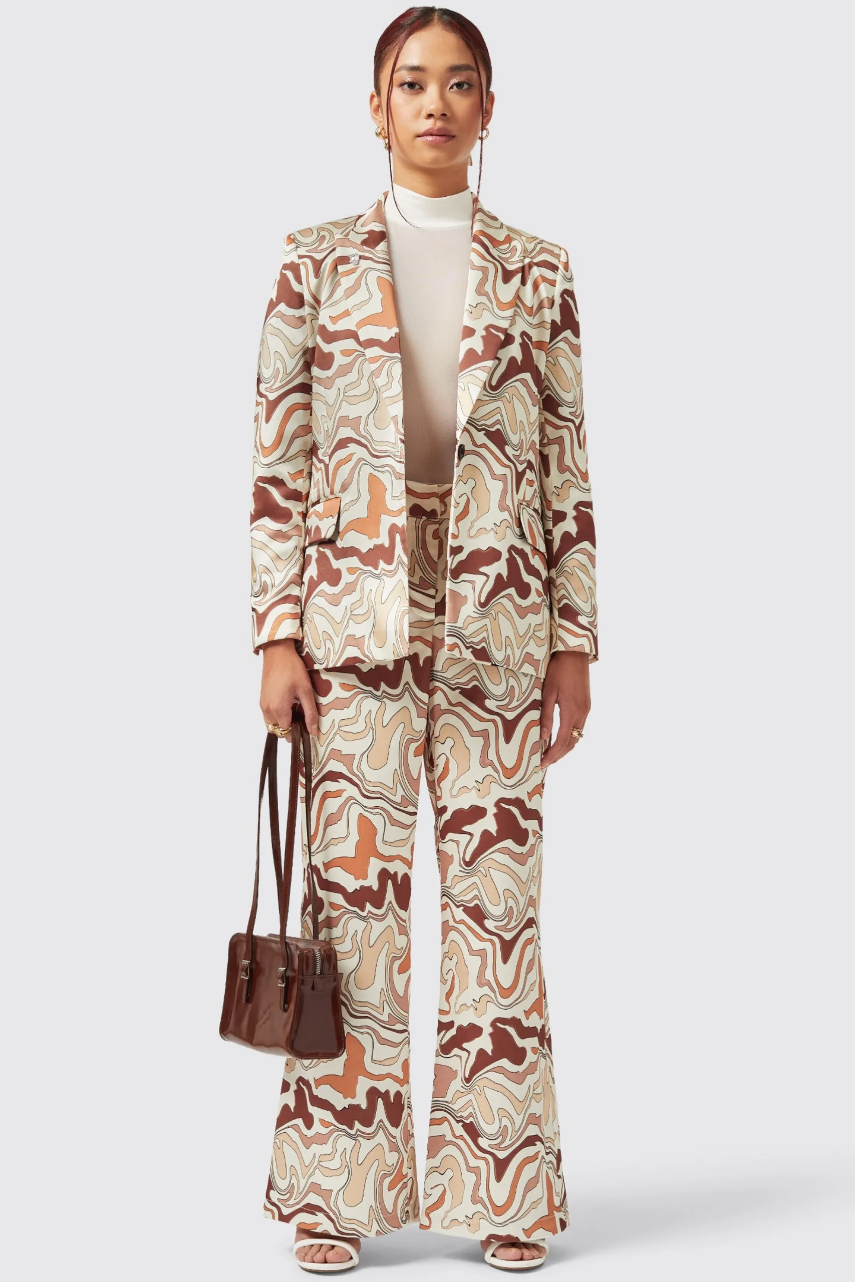 Woman|Twisted Tailor Calthia Slim Fit Neutral Suit