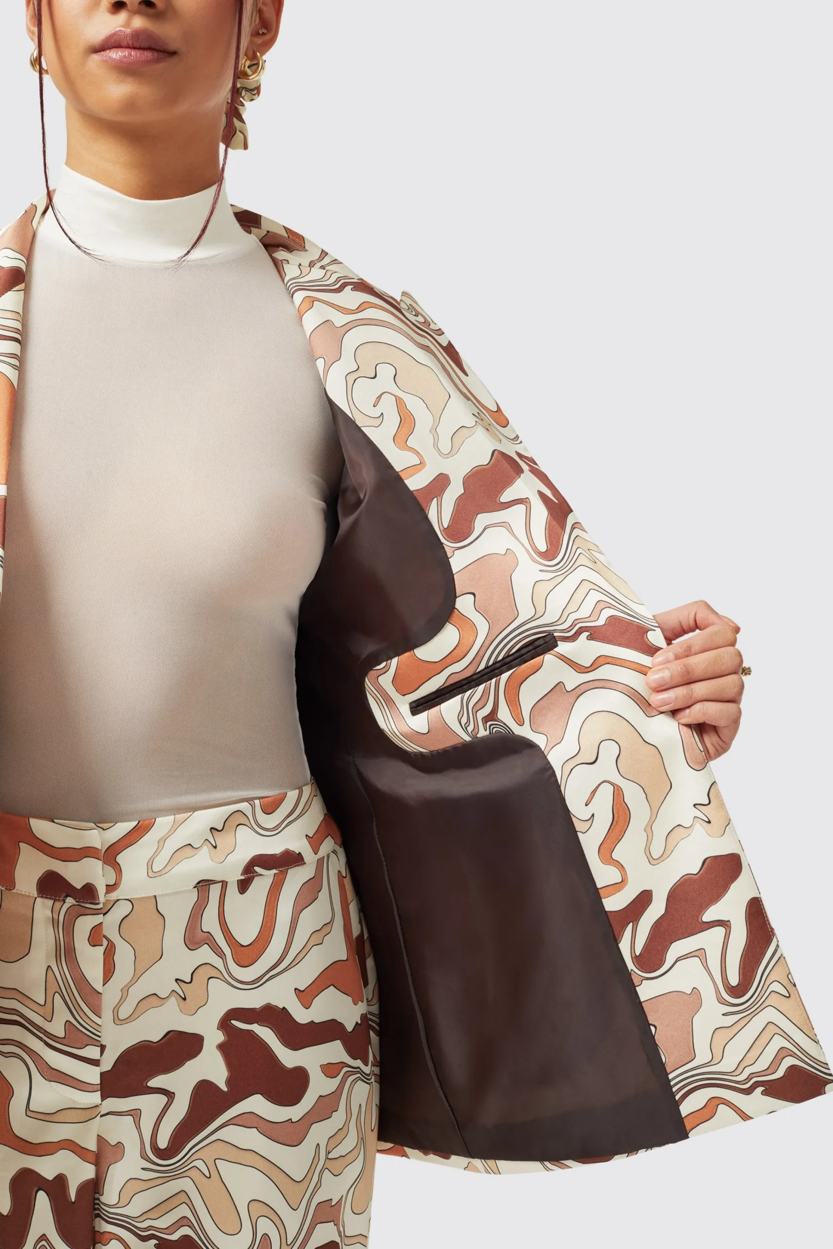 Woman|Twisted Tailor Calthia Slim Fit Neutral Suit