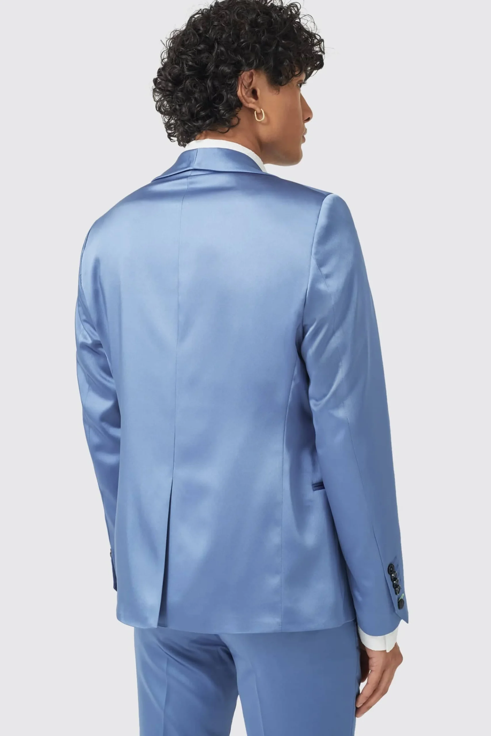 Style·Plain Suits|Style·2 Piece Suits|Twisted Tailor Draco Skinny Fit Blue Sateen Suit