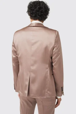 Style·Plain Suits|Style·2 Piece Suits|Twisted Tailor Draco Skinny Fit Rose Gold Sateen Suit