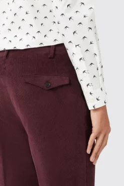 Trousers·Casual Trousers|Trousers·Work Trousers|Twisted Tailor Dunmore Wine Cord Trouser TT X AM
