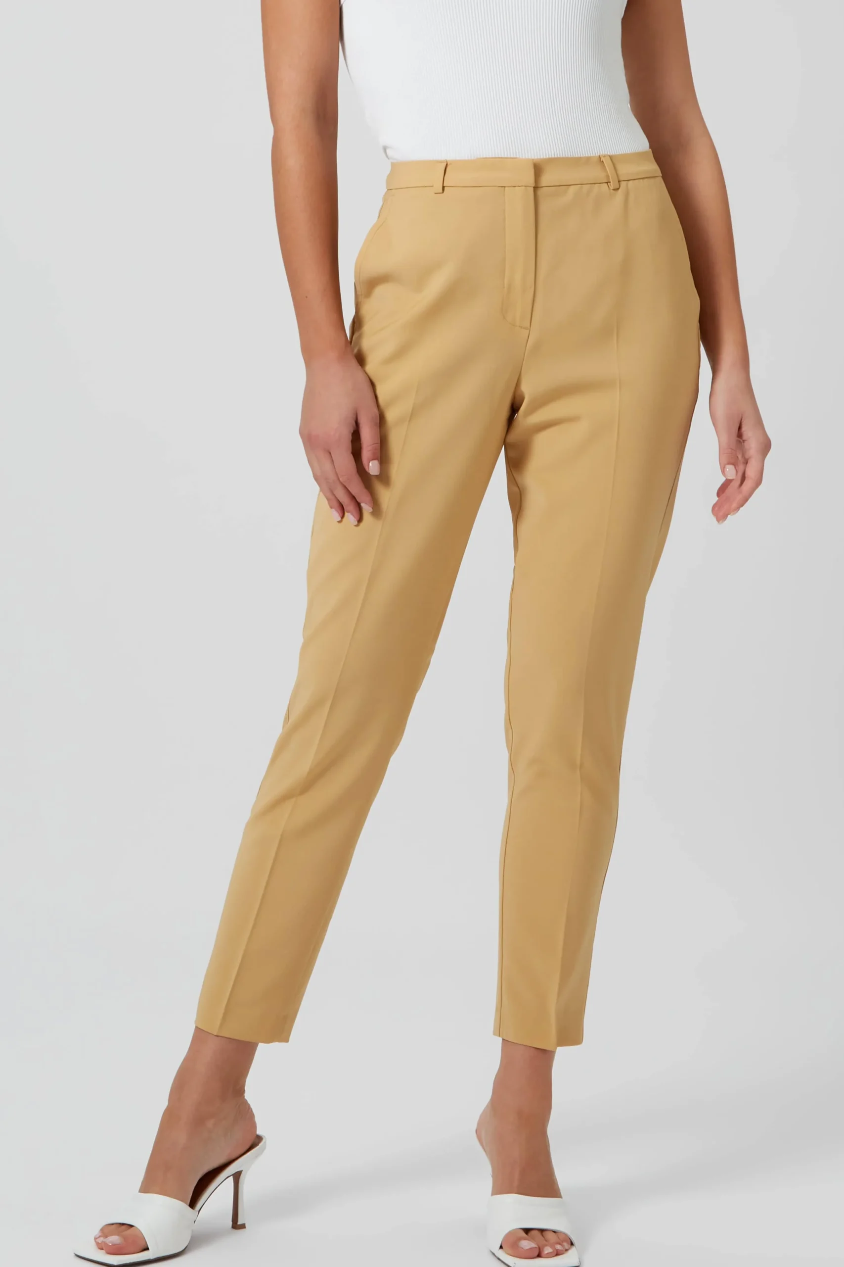 Woman|Twisted Tailor Eliza Skinny Fit Yellow Trousers