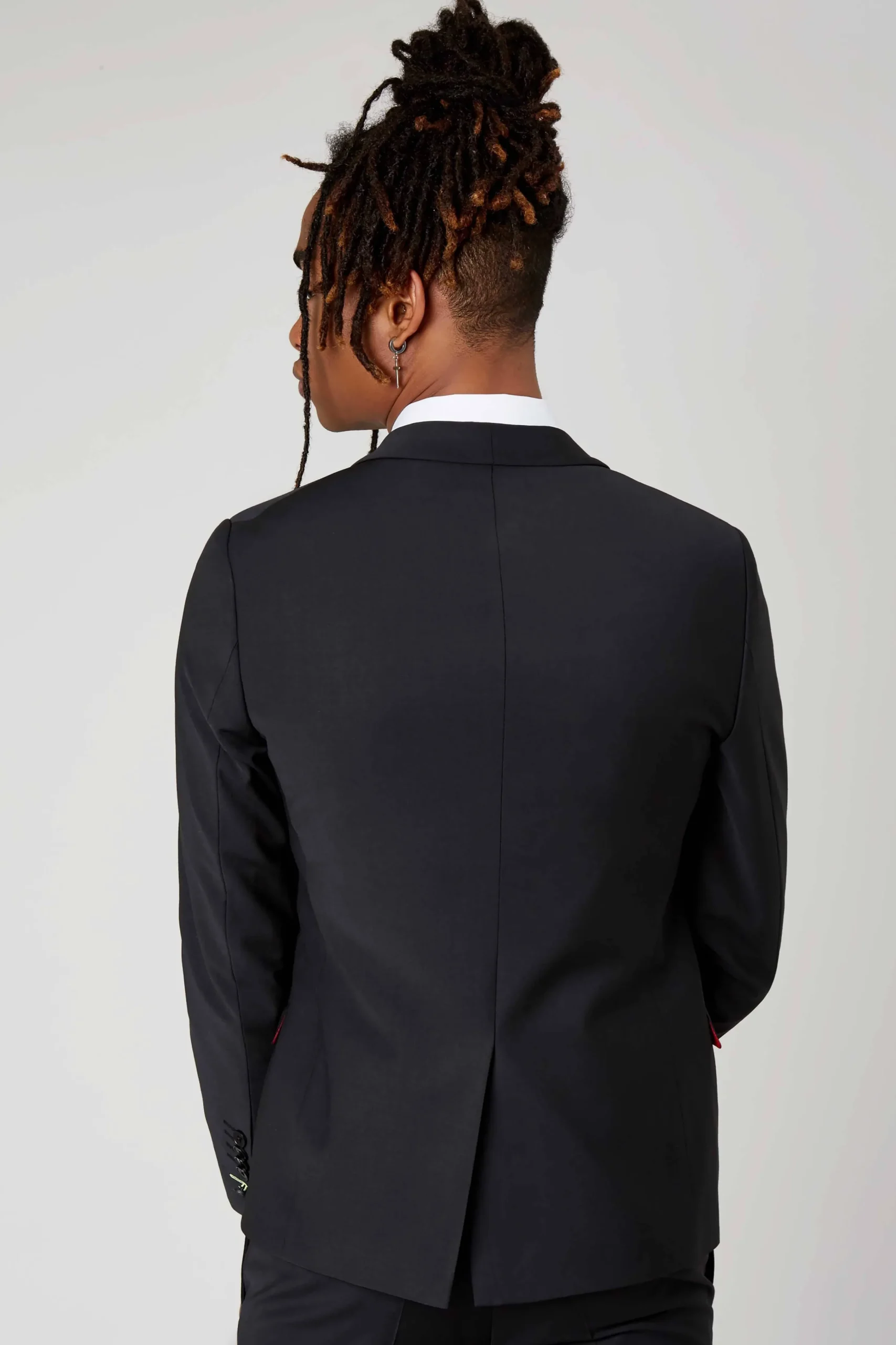 Style·Plain Suits|Style·3 Piece Suits|Twisted Tailor Ellroy Skinny Fit Black Wool Suit