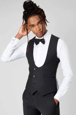 Style·Plain Suits|Style·3 Piece Suits|Twisted Tailor Ellroy Skinny Fit Black Wool Suit
