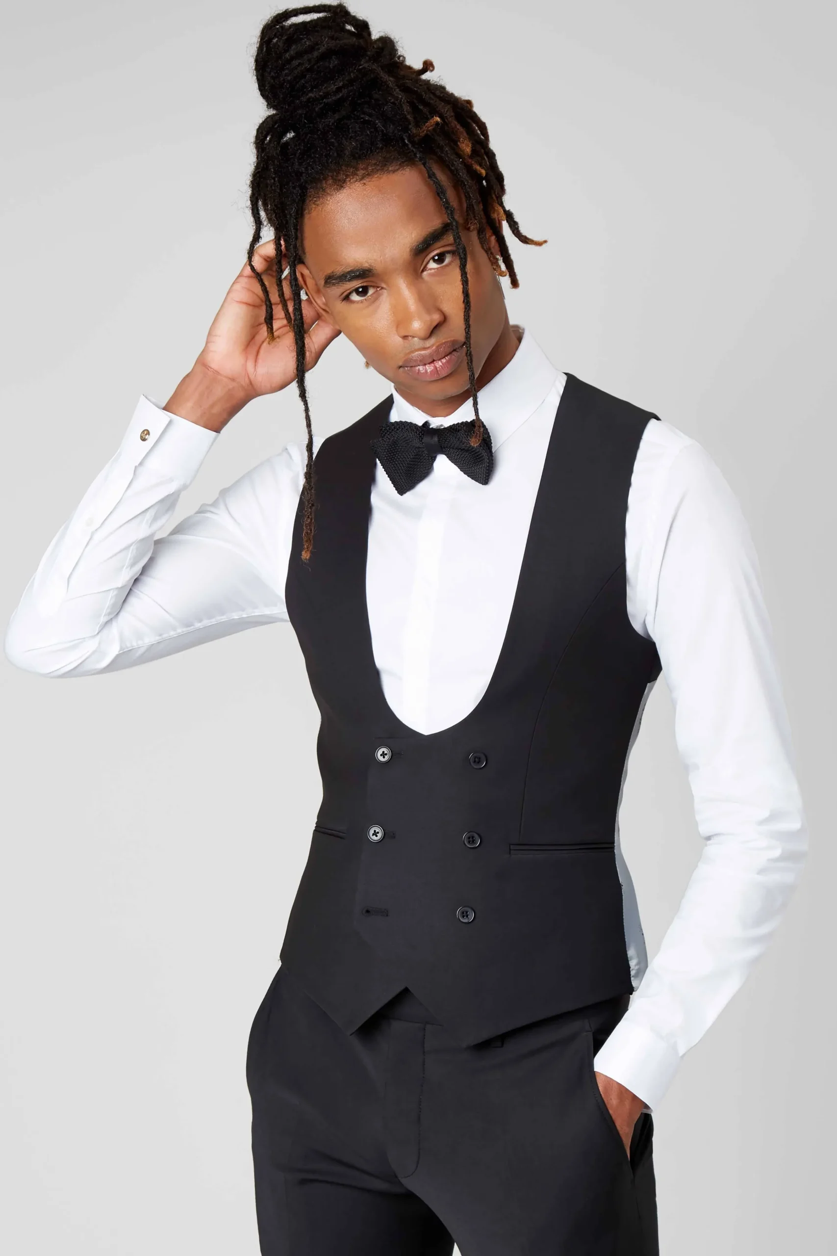 Style·Plain Suits|Style·3 Piece Suits|Twisted Tailor Ellroy Skinny Fit Black Wool Suit