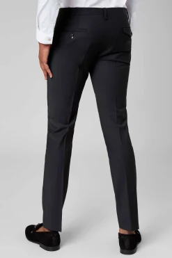 Trousers·Work Trousers|Twisted Tailor Ellroy Skinny Fit Black Wool Trousers