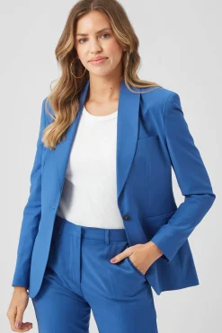 Woman|Twisted Tailor Ellroy Skinny Fit French Blue Wool Jacket
