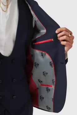 Jackets·Work Jackets|Twisted Tailor Ellroy Skinny Fit New Navy Jacket