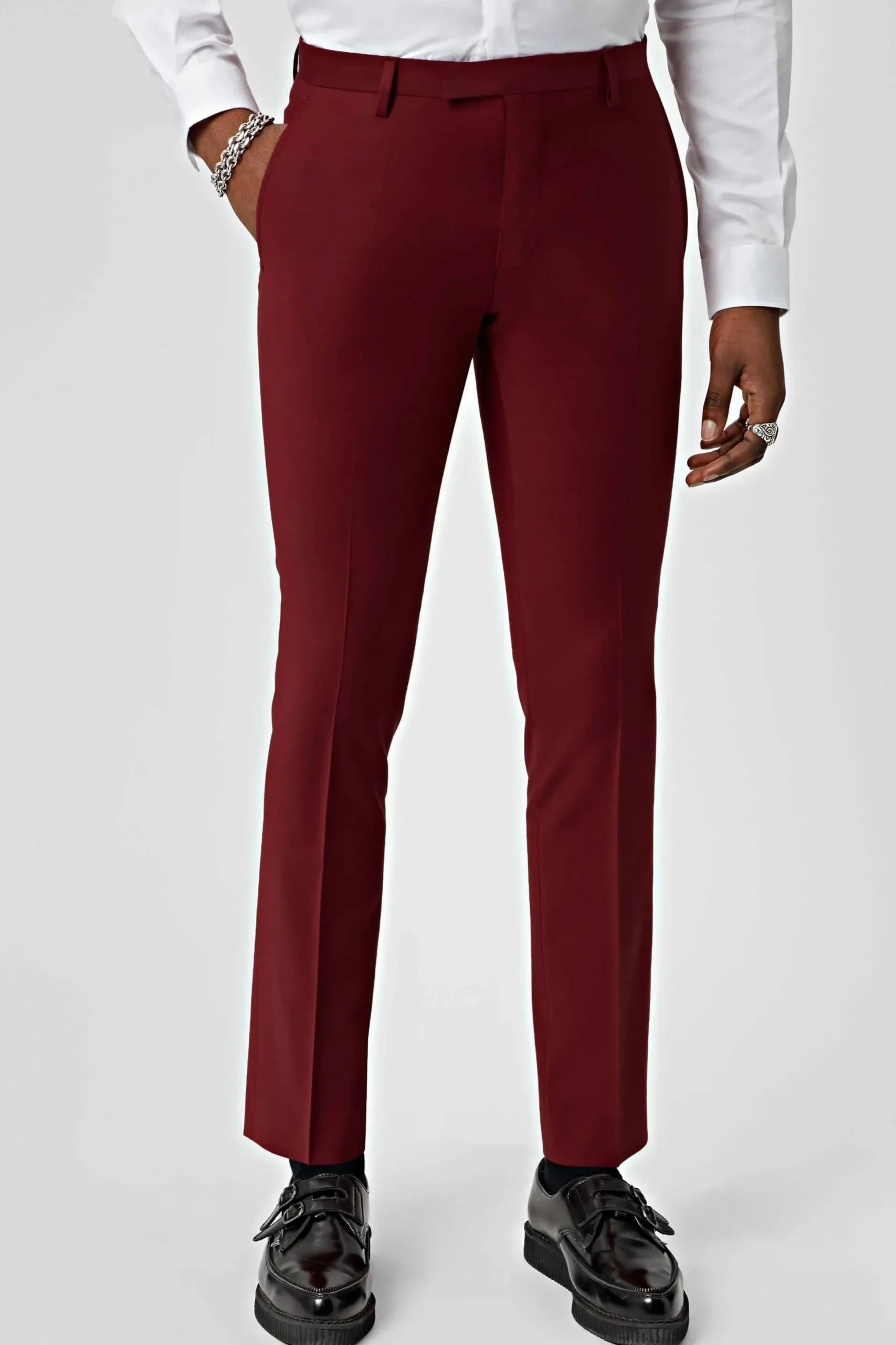 Style·Plain Suits|Style·3 Piece Suits|Twisted Tailor Ellroy Skinny Fit Red Wool Suit