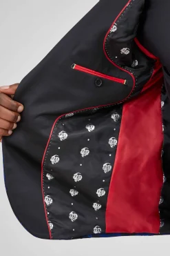 Style·Floral Suits|Style·Bold Prints|Twisted Tailor Ersat Skinny Fit Blue Floral Tuxedo Suit