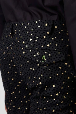 Trousers·Party Trousers|Twisted Tailor Farrow Skinny Fit Black Polka Dot Tuxedo Trousers