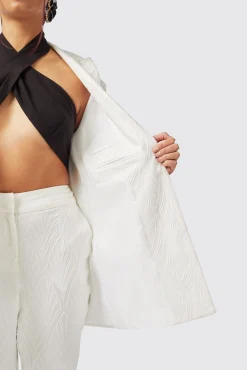 Woman|Twisted Tailor Fiore Slim Fit White Jacket