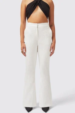 Woman|Twisted Tailor Fiore Slim Fit White Trouser