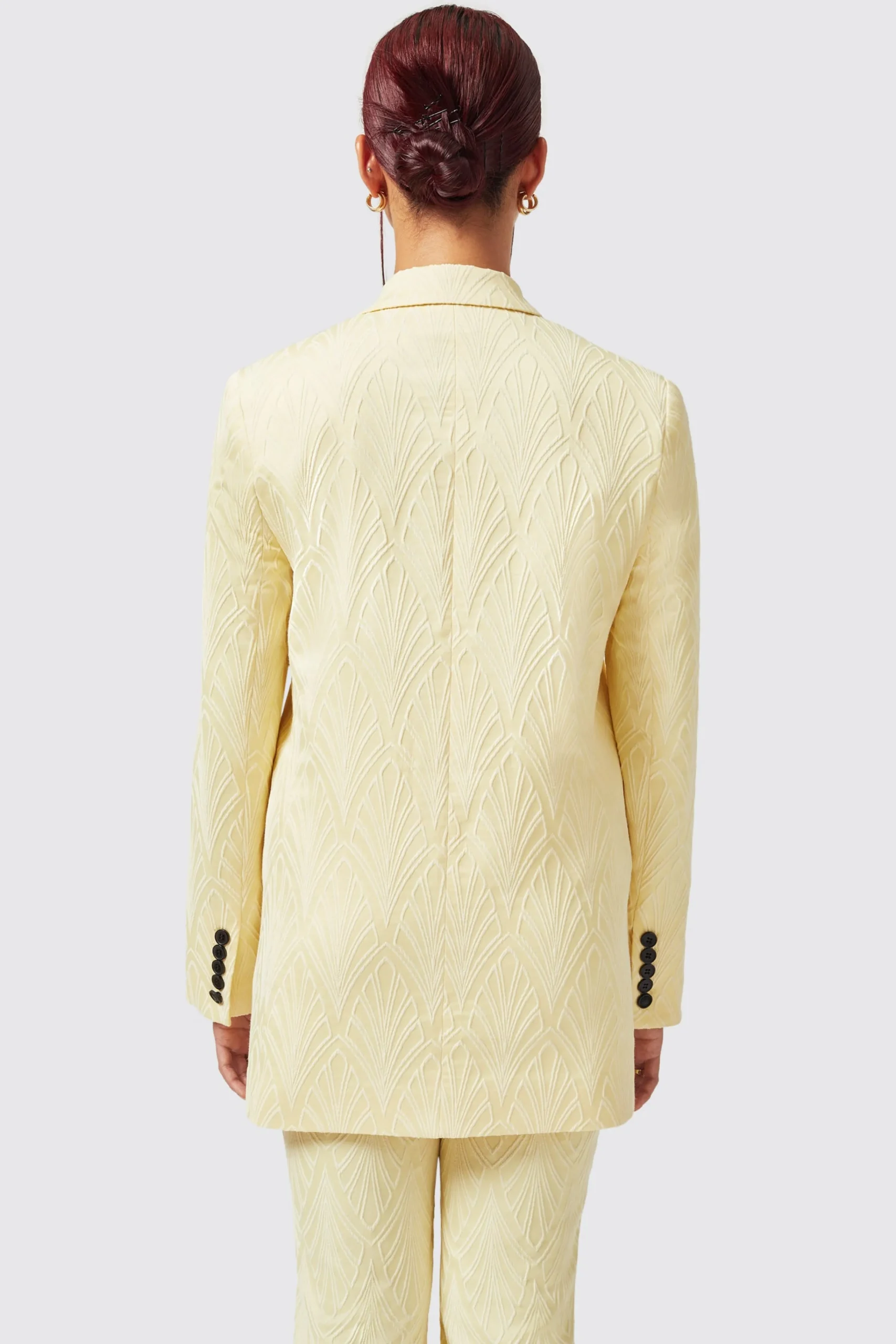 Woman|Twisted Tailor Fiore Slim Fit Yellow Jacket