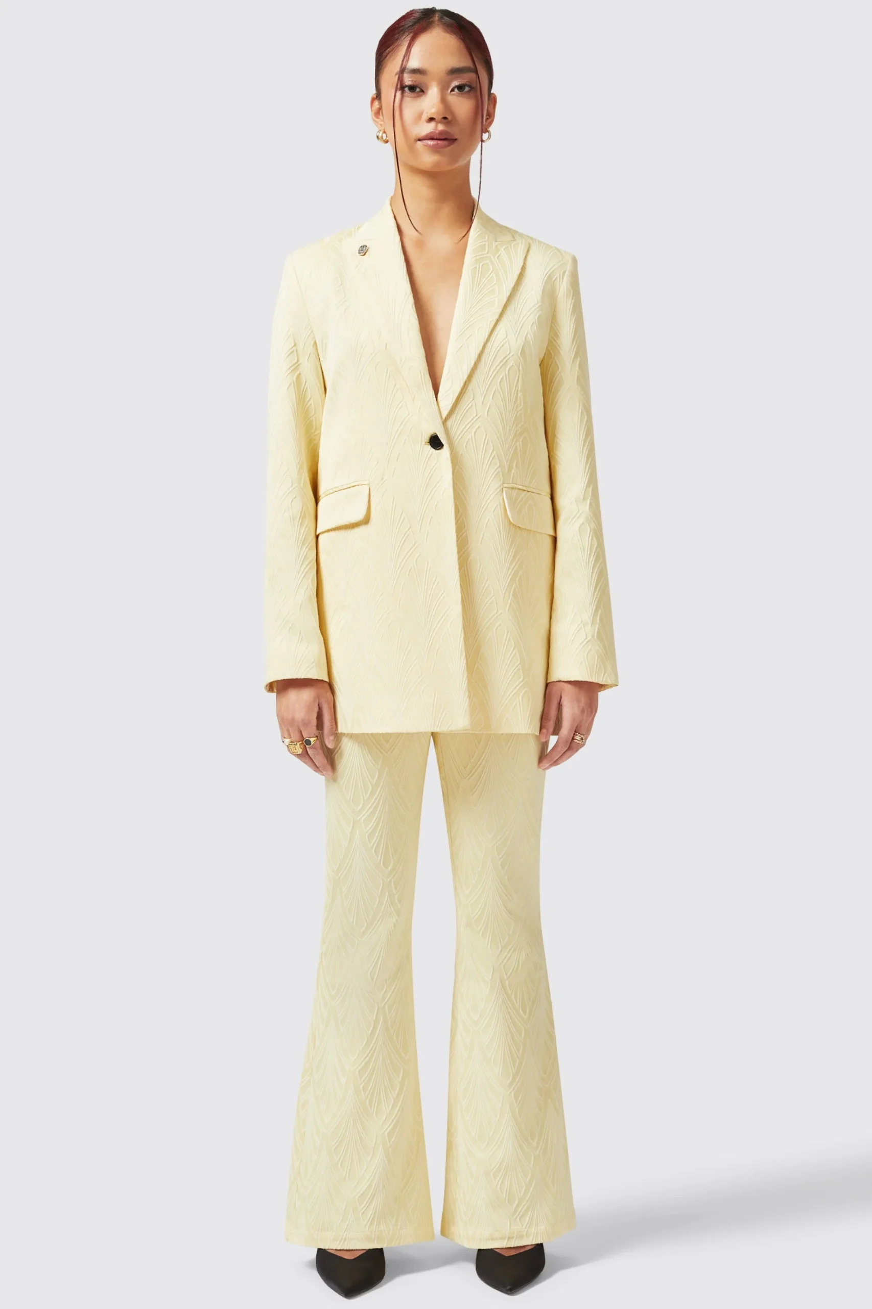 Woman|Twisted Tailor Fiore Slim Fit Yellow Suit