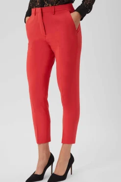 Woman|Twisted Tailor Gehry Skinny Fit Red Trousers