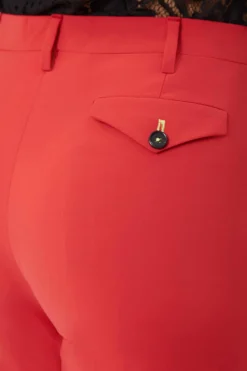 Woman|Twisted Tailor Gehry Skinny Fit Red Trousers