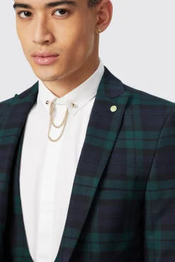 Style·Tartan Suits|Style·3 Piece Suits|Twisted Tailor Ginger Skinny Fit Green Tartan Suit
