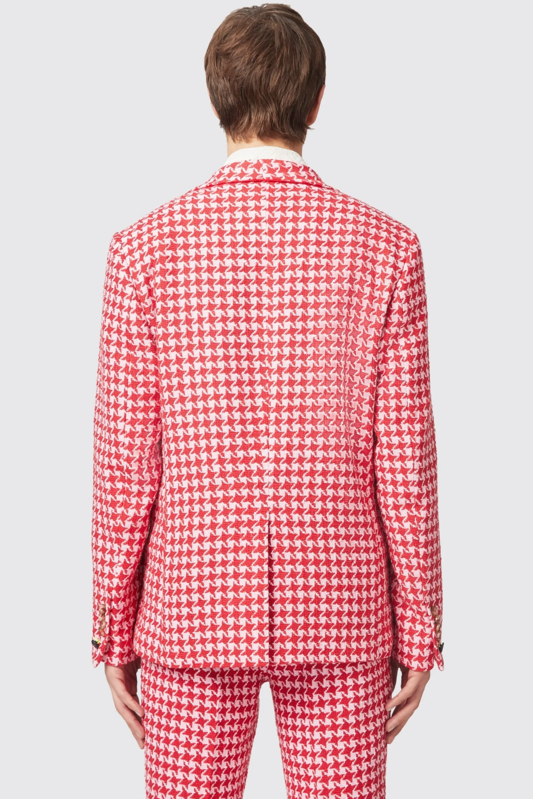 Style·Bold Prints|Twisted Tailor Gittings Slim Fit Red Boucle Cotton Suit