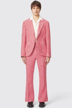 Style·Bold Prints|Twisted Tailor Gittings Slim Fit Red Boucle Cotton Suit