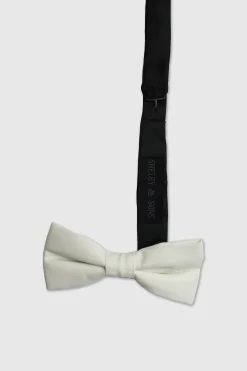 Suit Accessories·Bow Ties|Occasion·Party Suits|Twisted Tailor Goth White Bow Tie