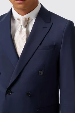Style·Double Breasted Suits|Occasion·Groomsmen Suits|Twisted Tailor Harwood Slim Fit Navy Double Breasted Wool Suit